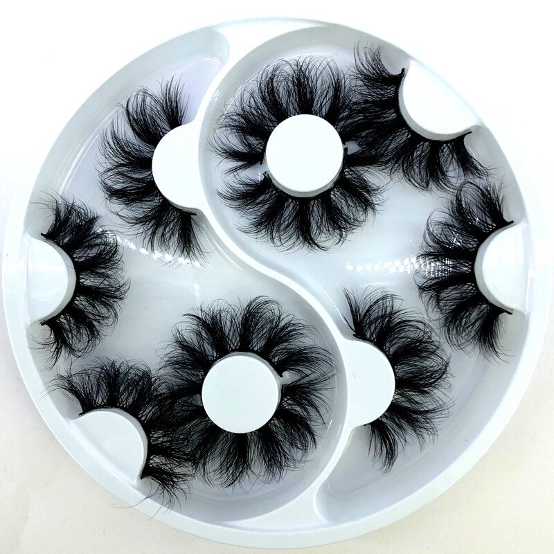 Newest design 5 pairs natural false eyelashes fake lashes long makeup 3d mink lashes eyelash extension mink eyelashes for beauty