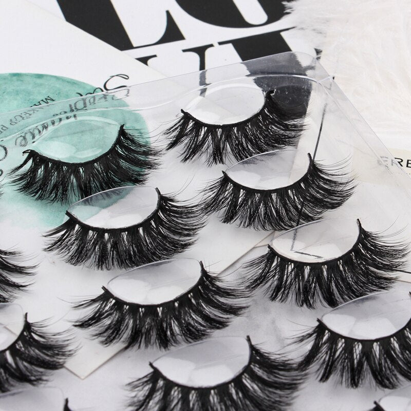 3/10 pairs 3D mink lashes fluffy dramatic false eyelash extension natural long mink eyelashes Winged cilios Eye Lashes Makeup