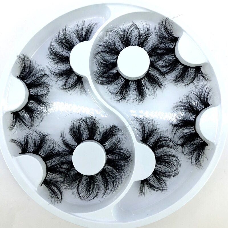 Newest design 5 pairs natural false eyelashes fake lashes long makeup 3d mink lashes eyelash extension mink eyelashes for beauty