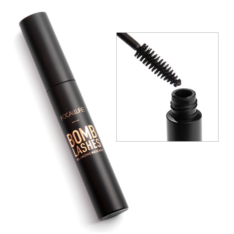 FOCALLURE 3D Mascara Lengthening Black Lash Eyelash Extension Eye Lashes Brush Beauty Makeup Long-wearing Black Color Mascara