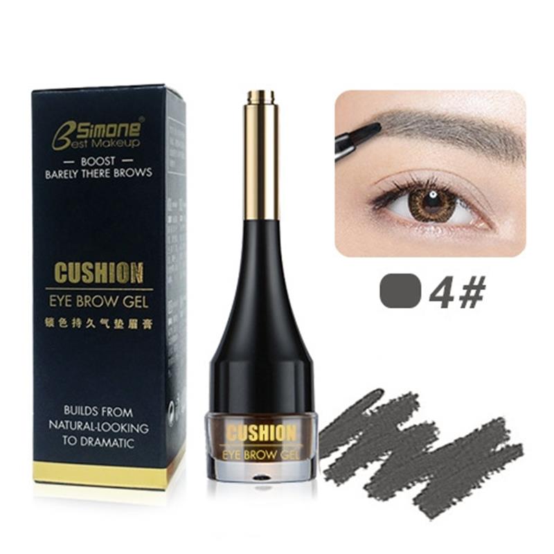 4 Colors Brown Black Eyebrow Cream Enhancers Waterproof Long-lasting Air-cushion Dye Brows Gel Tinted Makeup Liquid Eyebrows