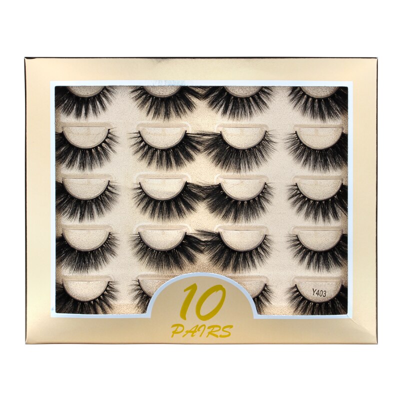 3/10 pairs 3D mink lashes fluffy dramatic false eyelash extension natural long mink eyelashes Winged cilios Eye Lashes Makeup