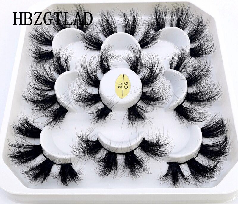 NEW 5 pairs Handmade 3d mink lashes Bulk short False Eyelashes Cross Messy Dense Natural Long Eye Lashes Makeup Fake Eyelashes