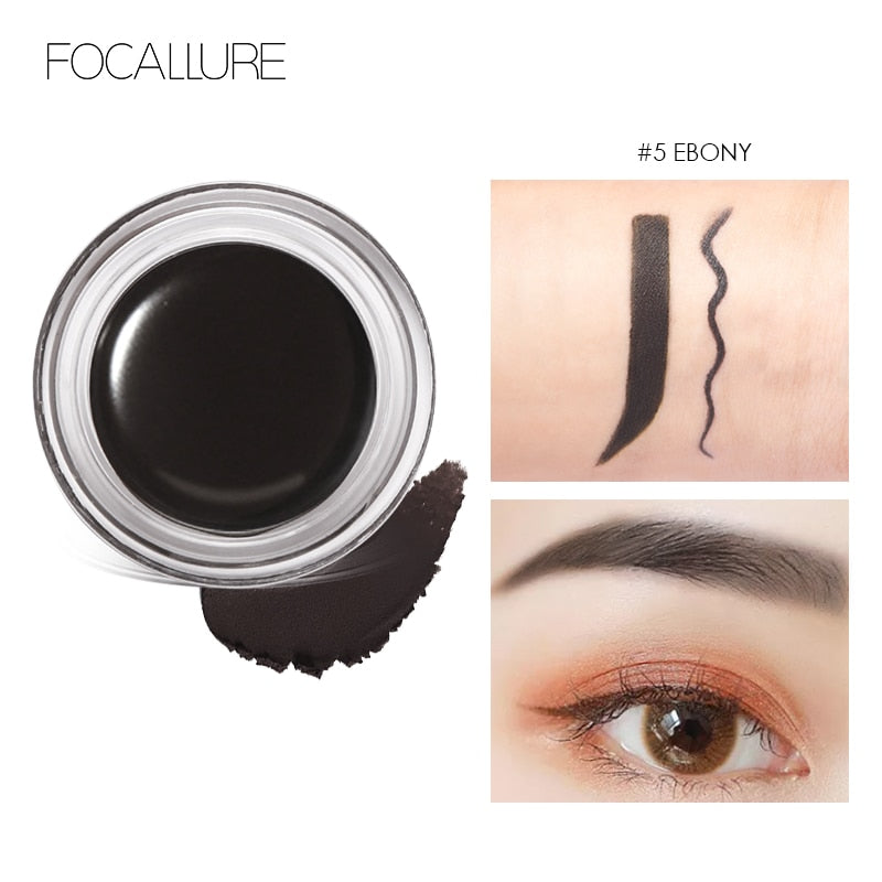 FOCALLURE Eyebrow Brow Gel Waterproof Dyed Brow Professional Makeup Cosmetics Enhancers for Eyebrow Enhancers Cream With Brush