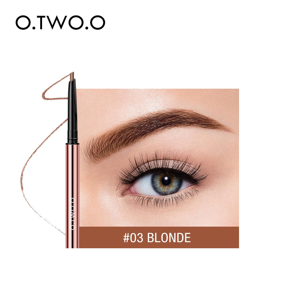 O.TWO.O Ultra Fine Triangle Eyebrow Pencil Precise Brow Definer Long Lasting Waterproof Blonde Brown Eye Brow Makeup 6 Colors