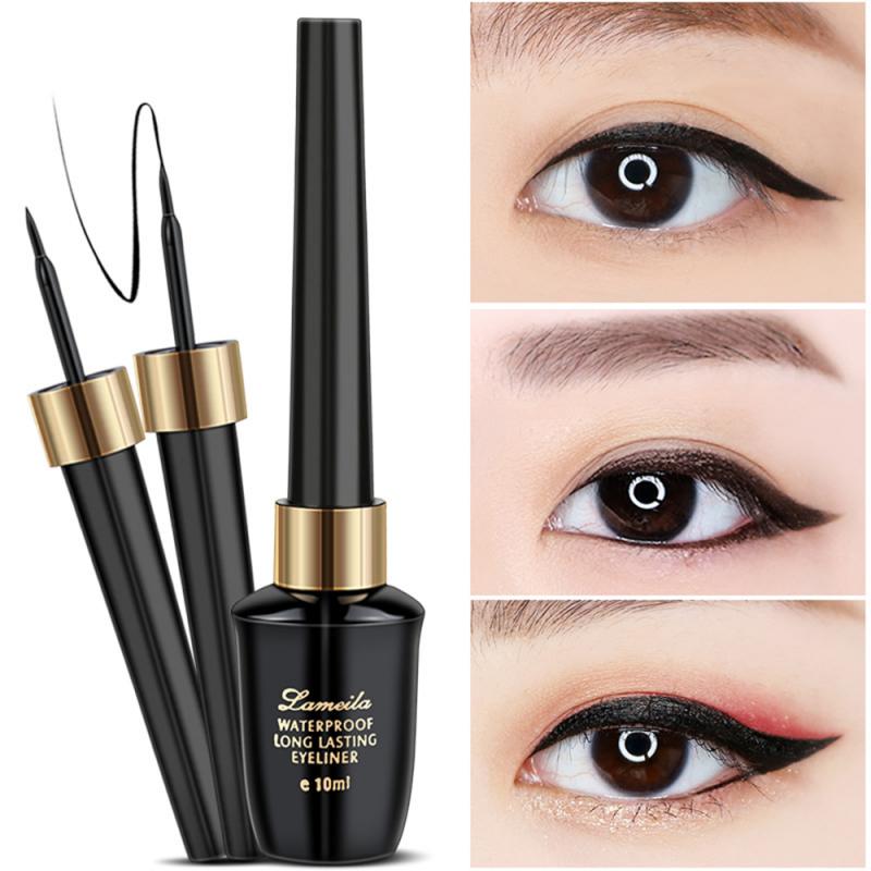 1PC Black Eyeliner Liquid Long-lasting Waterproof Liquid Eye Liner Makeup Durable Eye Cosmetic Easy Stretch Dry Quick Eyeliner