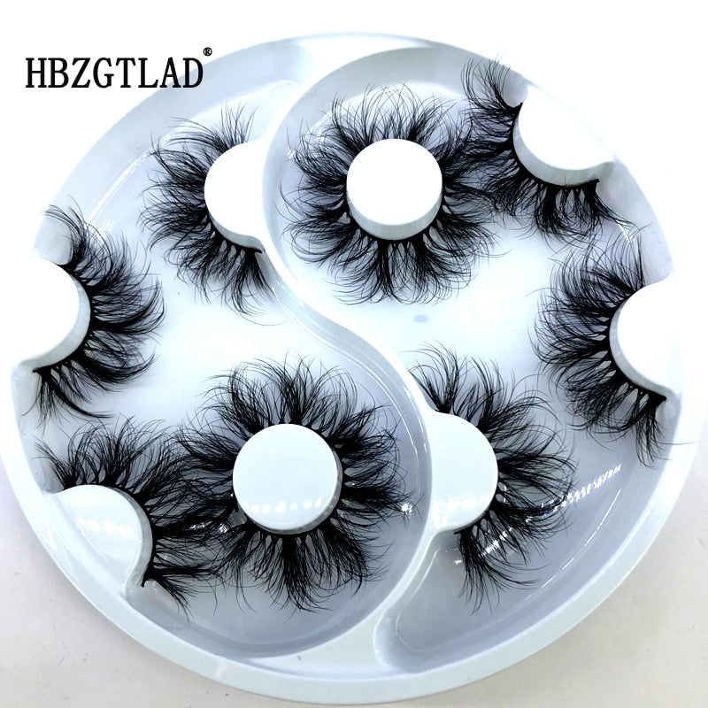 Newest design 5 pairs natural false eyelashes fake lashes long makeup 3d mink lashes eyelash extension mink eyelashes for beauty