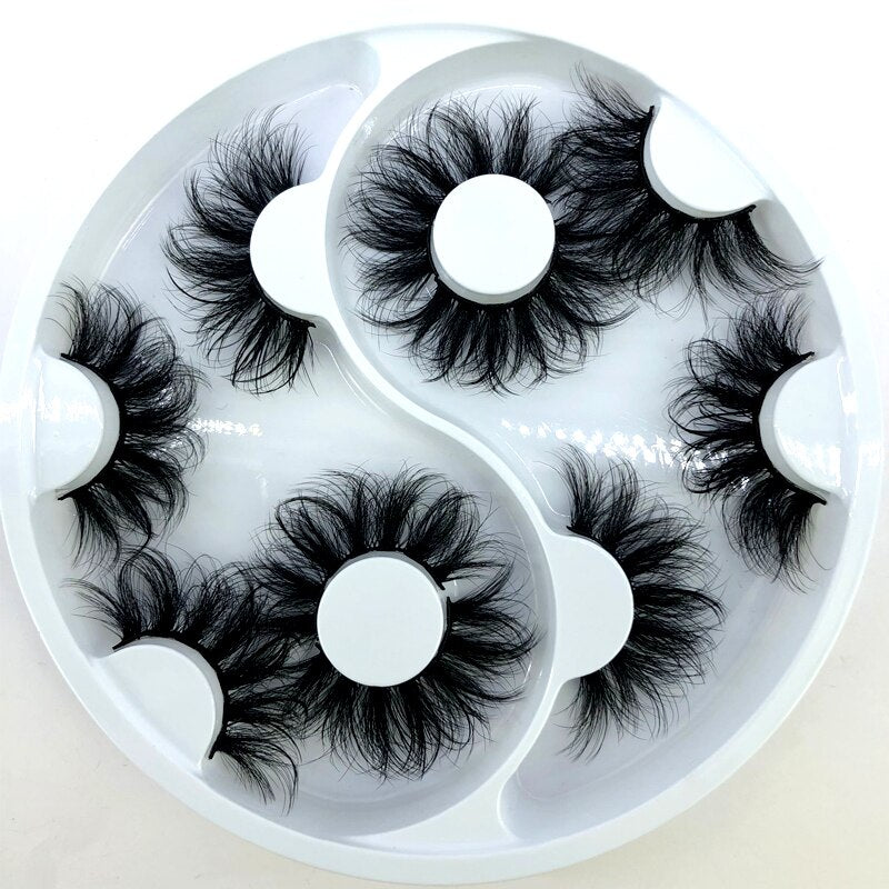 Newest design 5 pairs natural false eyelashes fake lashes long makeup 3d mink lashes eyelash extension mink eyelashes for beauty