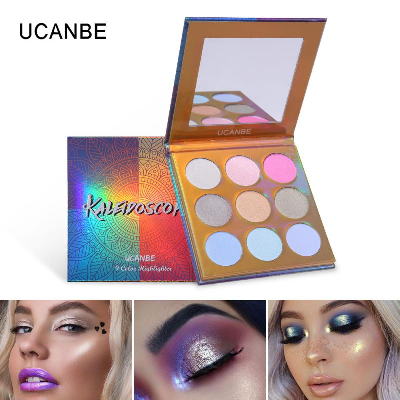 UCANBE Neon Eyeshadow Eye Makeup Waterproof Mineral highlighter Powder Shimmer Eye Shadow Make up Palette Cosmetics For Women