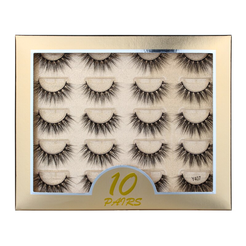 3/10 pairs 3D mink lashes fluffy dramatic false eyelash extension natural long mink eyelashes Winged cilios Eye Lashes Makeup