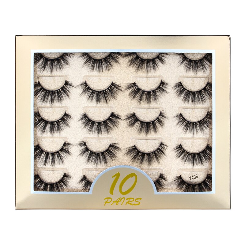 3/10 pairs 3D mink lashes fluffy dramatic false eyelash extension natural long mink eyelashes Winged cilios Eye Lashes Makeup