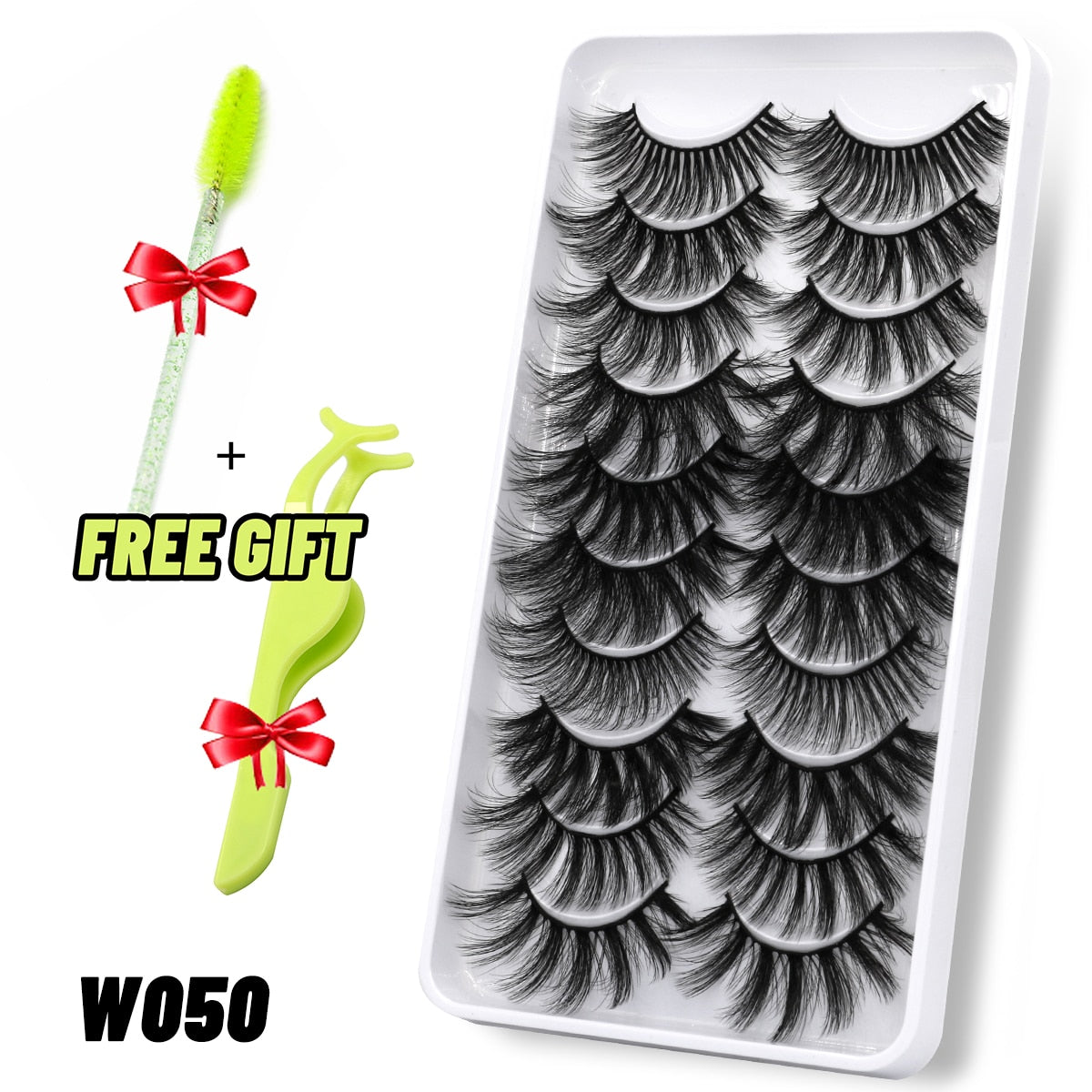 GROINNEYA Eyelashes 3D Mink Lashes Fluffy Soft Wispy Natural Cross Eyelash Extension Reusable Lashes Mink False Eyelashes Makeup