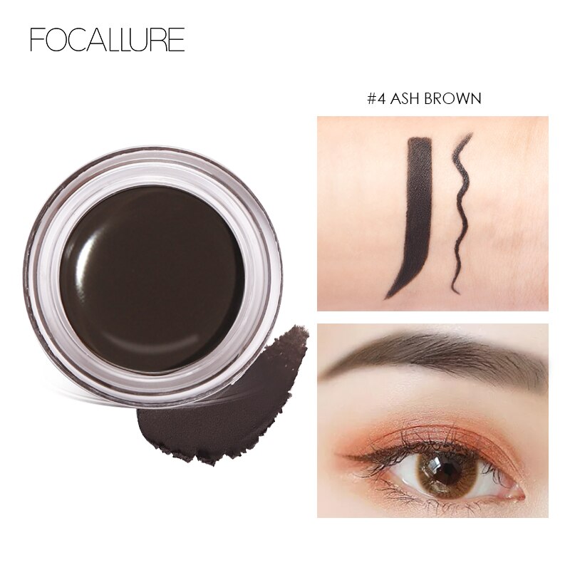 FOCALLURE Eyebrow Brow Gel Waterproof Dyed Brow Professional Makeup Cosmetics Enhancers for Eyebrow Enhancers Cream With Brush