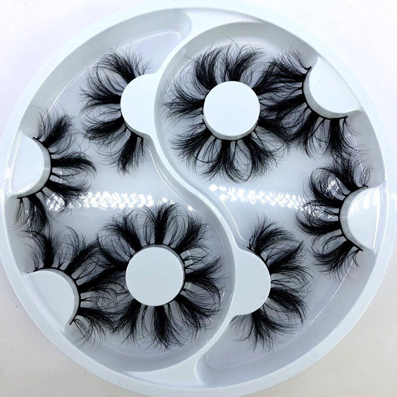 Newest design 5 pairs natural false eyelashes fake lashes long makeup 3d mink lashes eyelash extension mink eyelashes for beauty