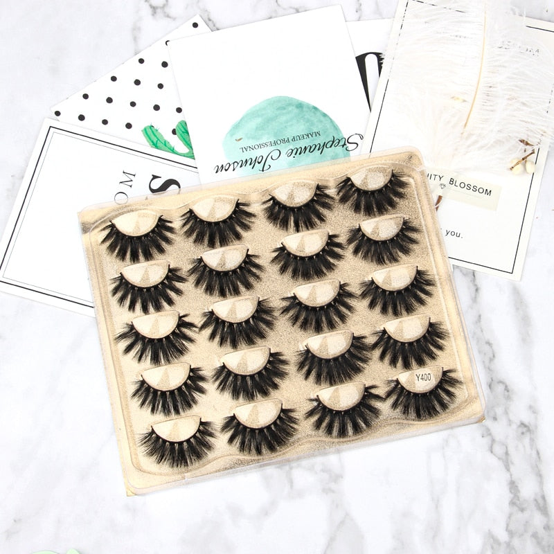 3/10 pairs 3D mink lashes fluffy dramatic false eyelash extension natural long mink eyelashes Winged cilios Eye Lashes Makeup