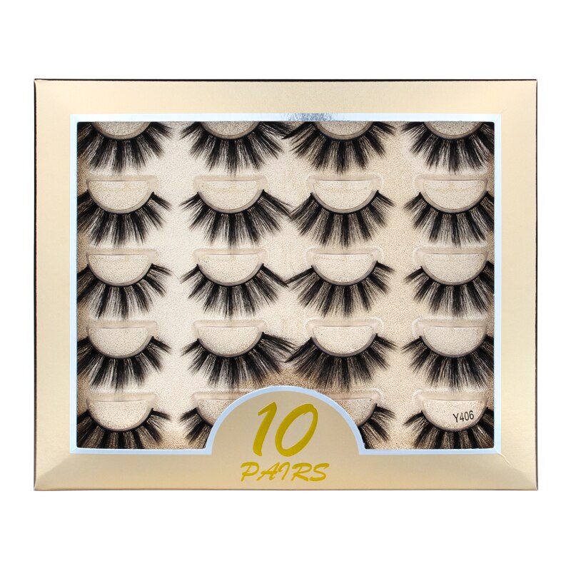 3/10 pairs 3D mink lashes fluffy dramatic false eyelash extension natural long mink eyelashes Winged cilios Eye Lashes Makeup