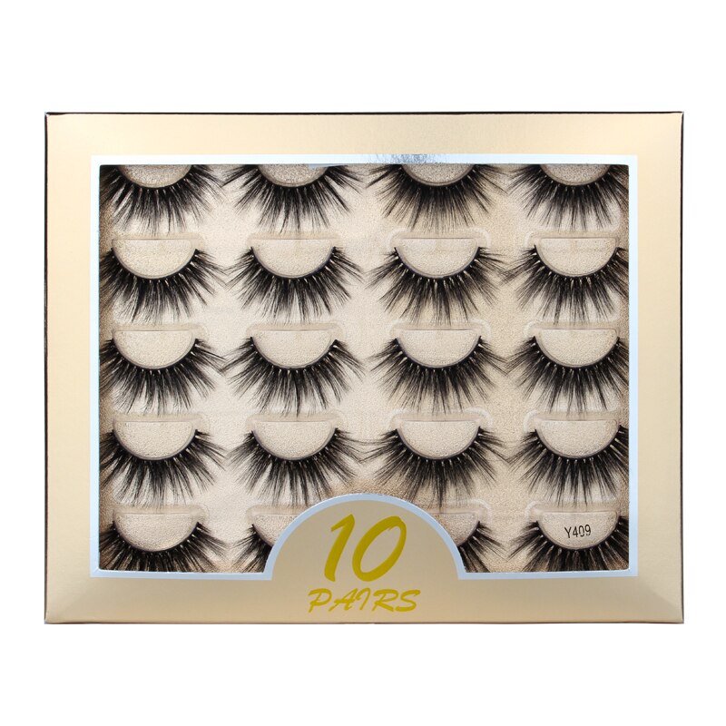 3/10 pairs 3D mink lashes fluffy dramatic false eyelash extension natural long mink eyelashes Winged cilios Eye Lashes Makeup