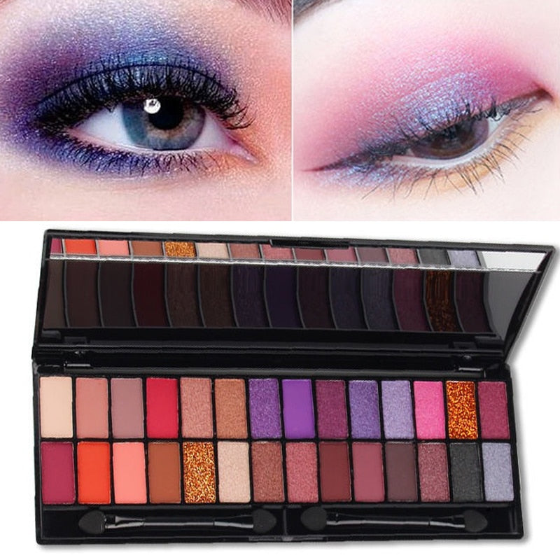 Makeup 28 Color Nude Eye Shadow Pallette Waterproof Eyeshadow Palette Lasting Make Up Brush Eyeshadow Palette Cosmetics TSLM1