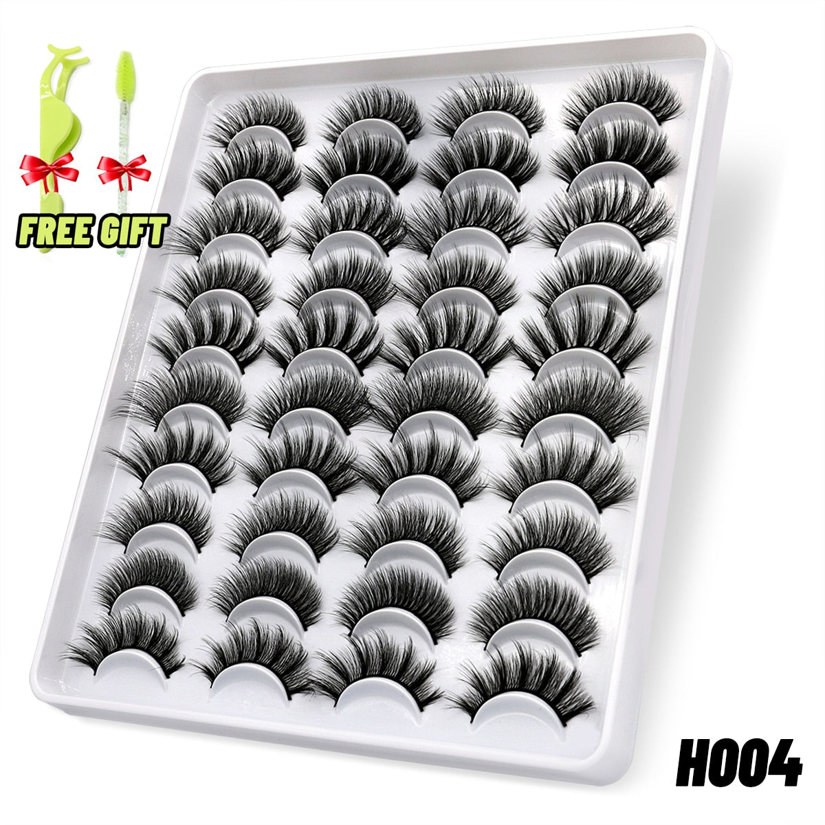 GROINNEYA Eyelashes 3D Mink Lashes Fluffy Soft Wispy Natural Cross Eyelash Extension Reusable Lashes Mink False Eyelashes Makeup