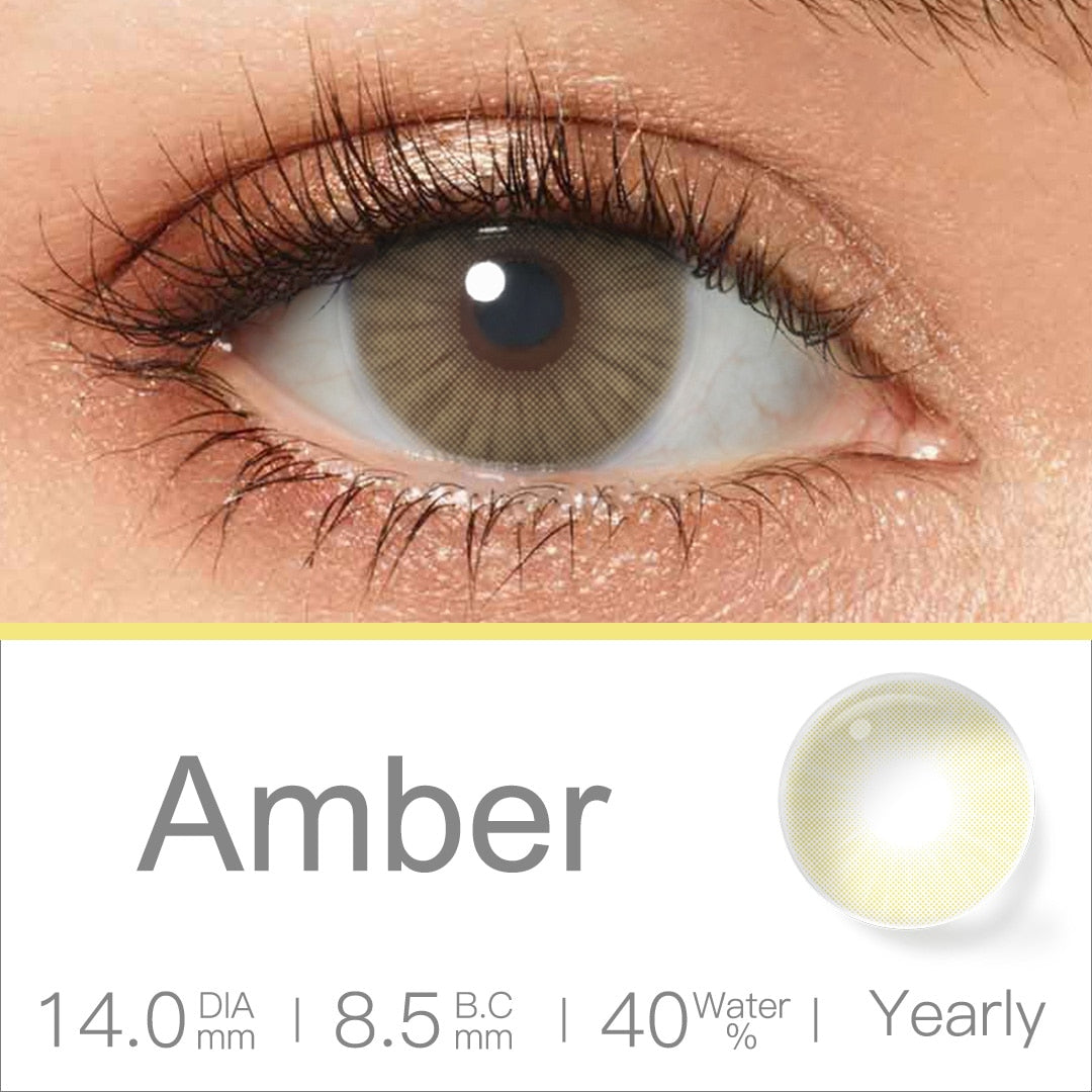 Natural Color Lens Eyes 2pcs Yearly Color Contact Lenses For Eyes Beauty Contact Lenses Eye Cosmetic Color Lens Eyes