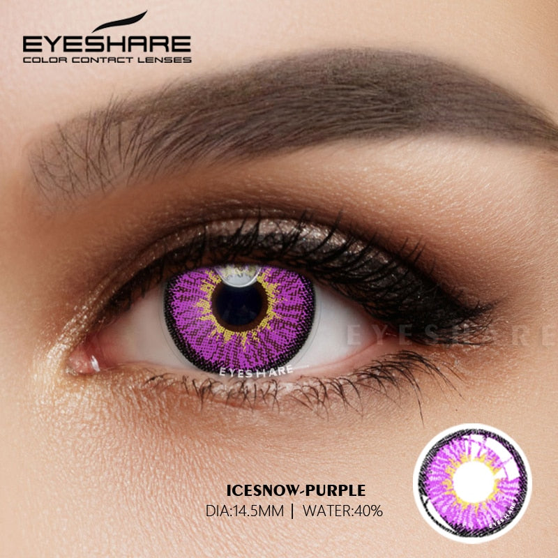 EYESHARE Cosplay Color Contact Lenses for Eyes Beauty Makeup Halloween Blue Purple Contact Lenses Eye Cosmetic Color Lens Eyes