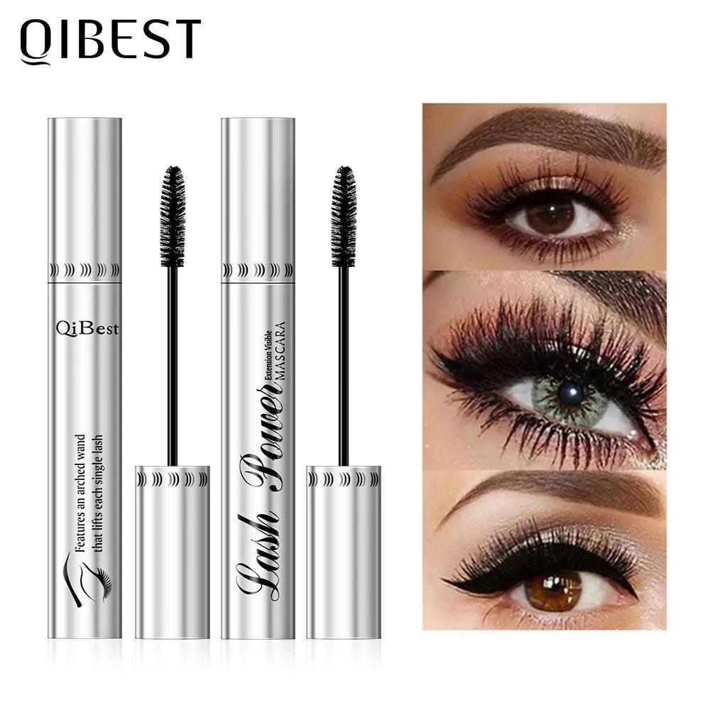 2pcs/set 4D Mascara Beauty Makeup Curling Black Lash Eyelash Extension Waterproof Liquid Volume Mascara Long-wearing Cosmetic