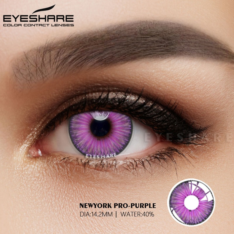 EYESHARE Cosplay Color Contact Lenses for Eyes Beauty Makeup Halloween Blue Purple Contact Lenses Eye Cosmetic Color Lens Eyes