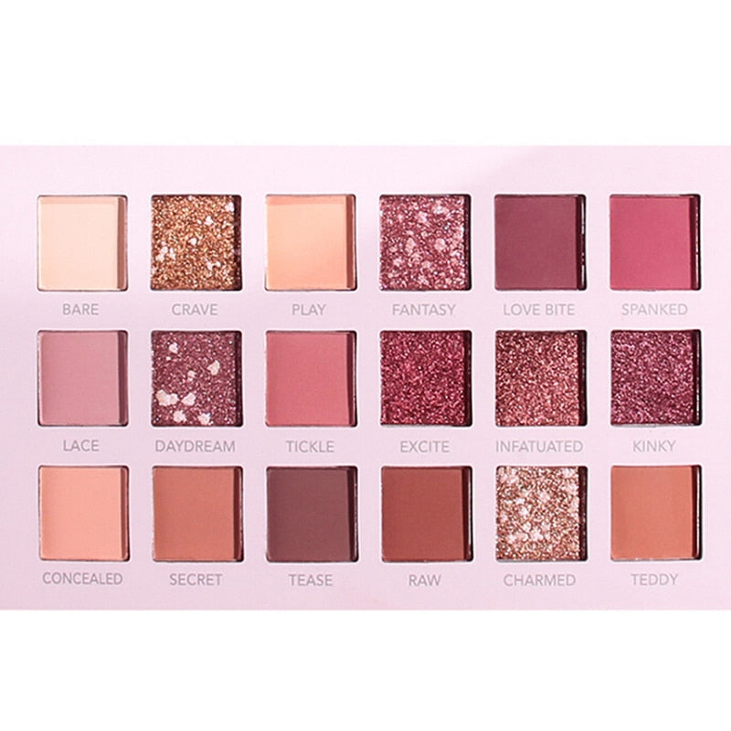 18 Colors Desert Rose Eye Shadow Pearlescent Matte Glitter Eyeshadow Palette Long Lasting Make Up Eyeshadow Beauty Eye Pallete