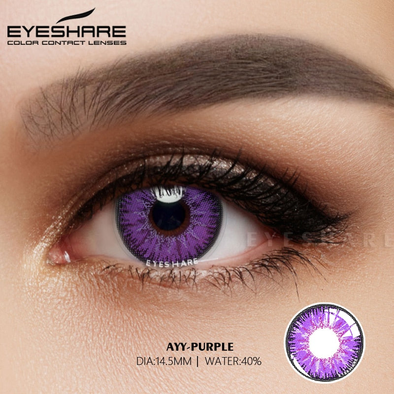 EYESHARE Cosplay Color Contact Lenses for Eyes Beauty Makeup Halloween Blue Purple Contact Lenses Eye Cosmetic Color Lens Eyes