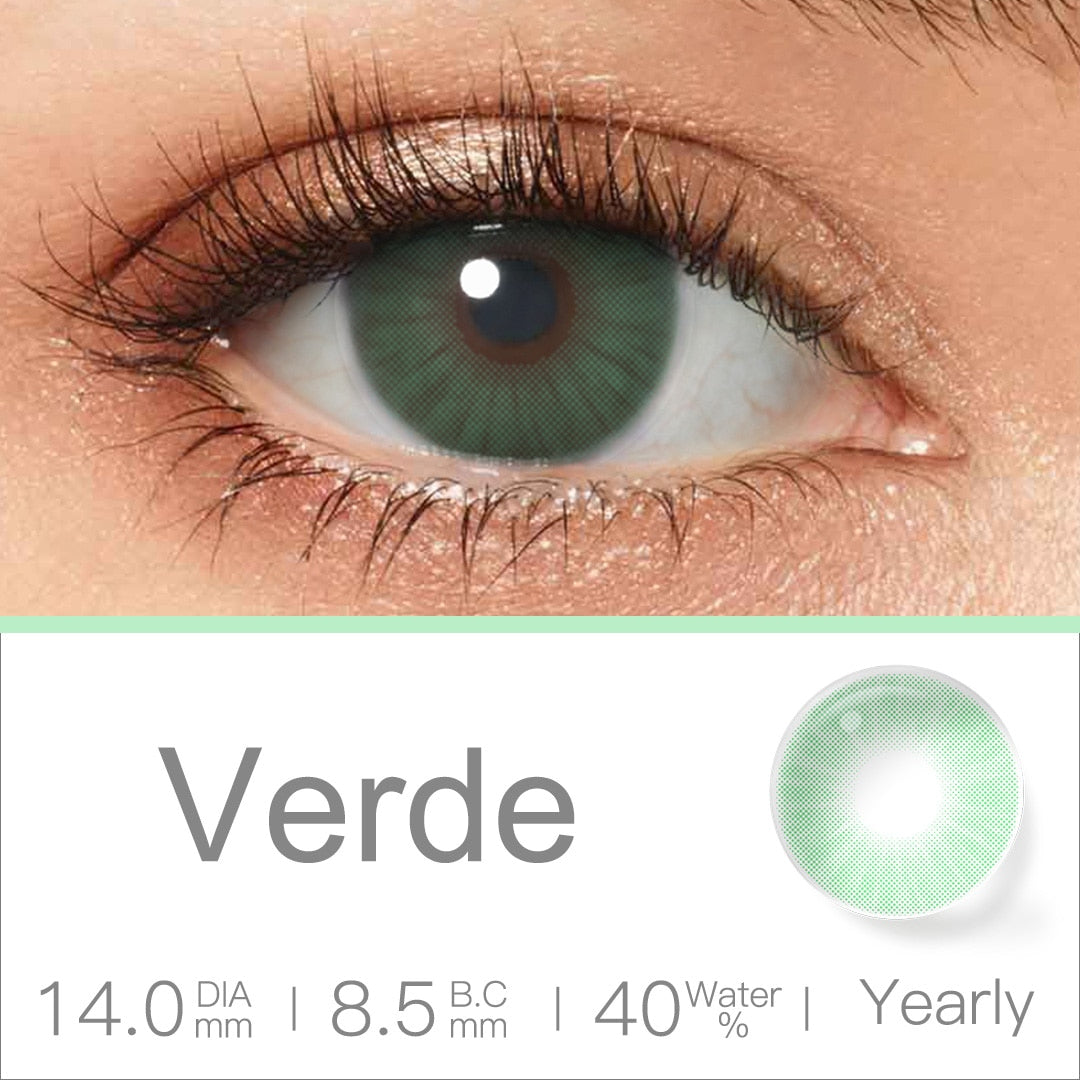 Natural Color Lens Eyes 2pcs Yearly Color Contact Lenses For Eyes Beauty Contact Lenses Eye Cosmetic Color Lens Eyes