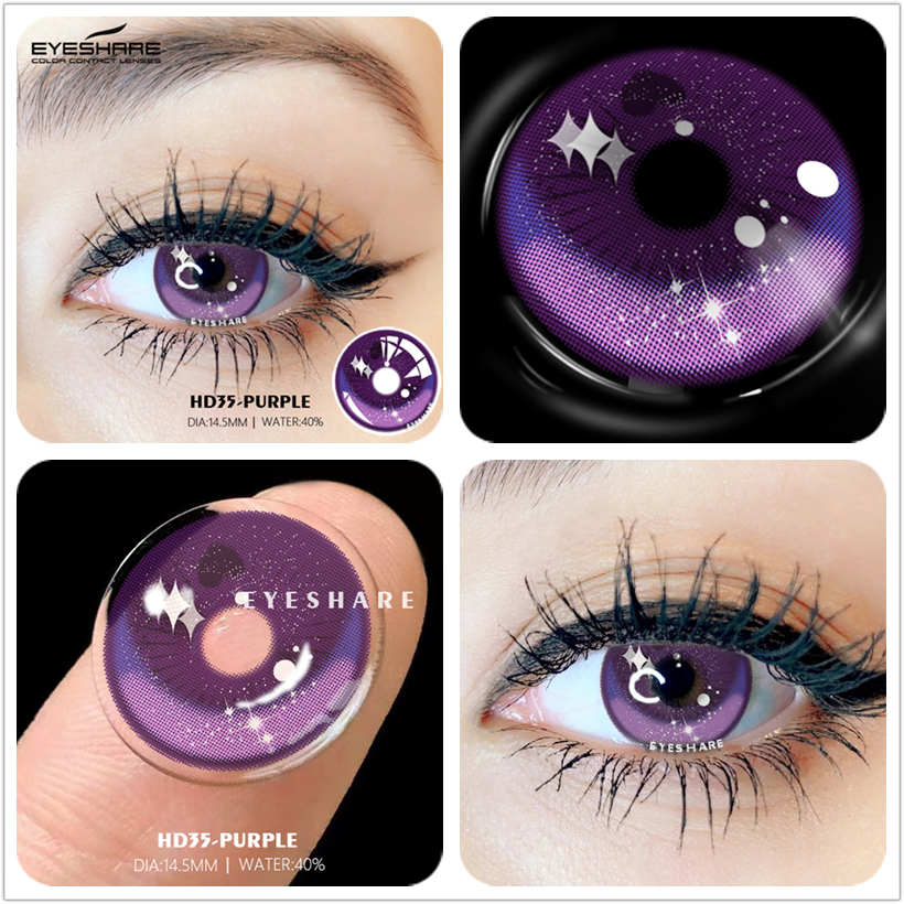 EYESHARE Cosplay Color Contact Lenses 1Pair Anime Halloween Makeup Blue Colorful Contact Lens For Eyes Colored Yearly Contacts