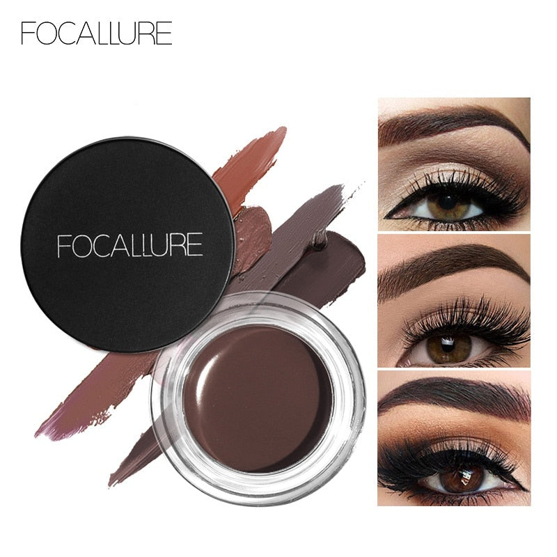 FOCALLURE Eyebrow Brow Gel Waterproof Dyed Brow Professional Makeup Cosmetics Enhancers for Eyebrow Enhancers Cream With Brush