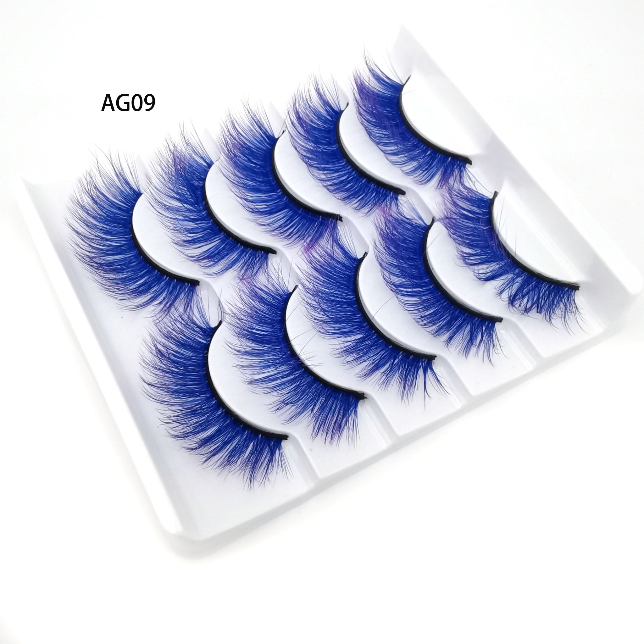 New 5 pairs 3D Mink Eyelashes Colorful 100% Mink Lashes Gradient Pink Blue Red White False Eyelashes Fluffy Soft Cilias Vendor