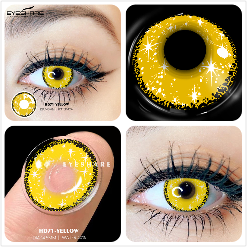 EYESHARE 2pcs Colored Contact Lenses For Eyes Cosplay Colored Lenses Blue Contact Lens Yearly Beautiful Pupil Eyes Contact Lens