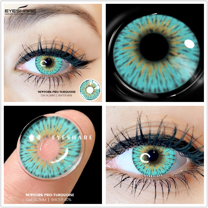 EYESHARE 2pcs Colored Contact Lenses For Eyes Cosplay Colored Lenses Blue Contact Lens Yearly Beautiful Pupil Eyes Contact Lens