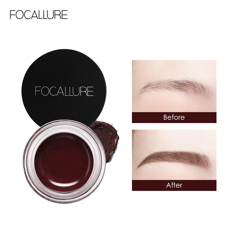 FOCALLURE Eyebrow Brow Gel Waterproof Dyed Brow Professional Makeup Cosmetics Enhancers for Eyebrow Enhancers Cream With Brush