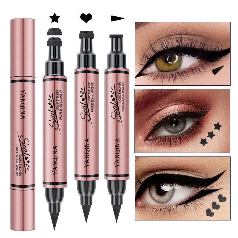 Eyeliner Stamp Seal Pen Long Lasting Waterproof Eye Liner Liquid Black   Pencil Make-up for Women Cosmetics Tool