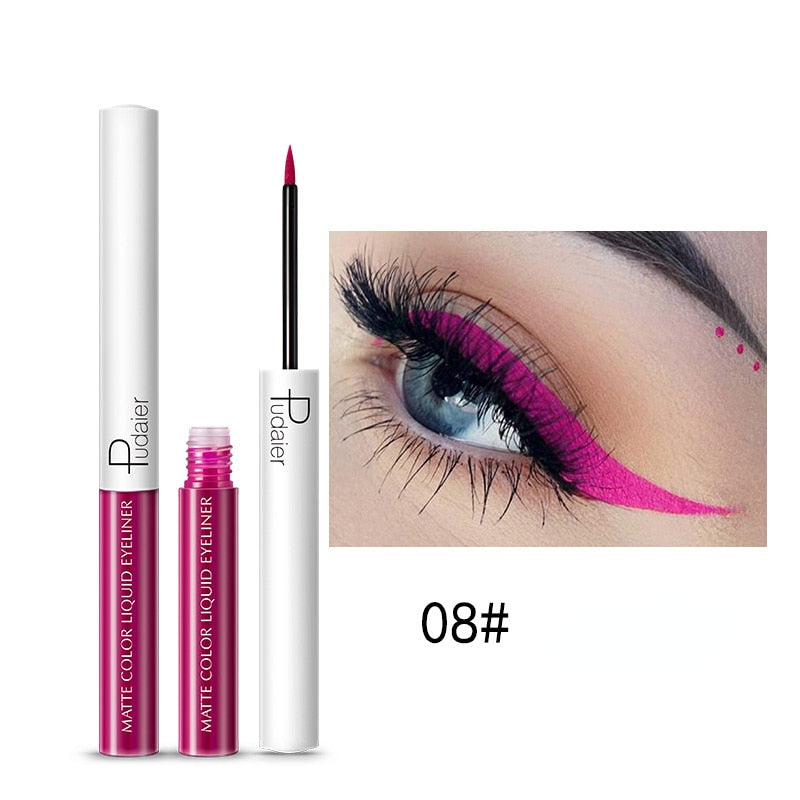 15 Colors Liquid Eyeliner Long Lasting Delicate Waterproof Makeup Fast Dry Matte Women Multicolor Eye Liner Pencil Cosmetics