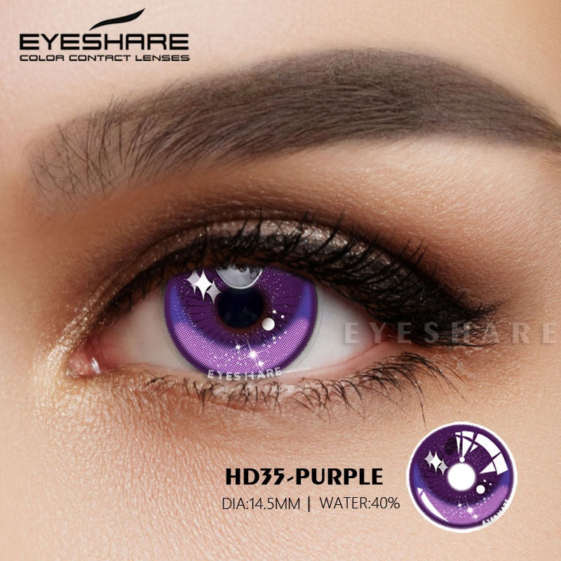 EYESHARE Cosplay Color Contact Lenses for Eyes Beauty Makeup Halloween Blue Purple Contact Lenses Eye Cosmetic Color Lens Eyes