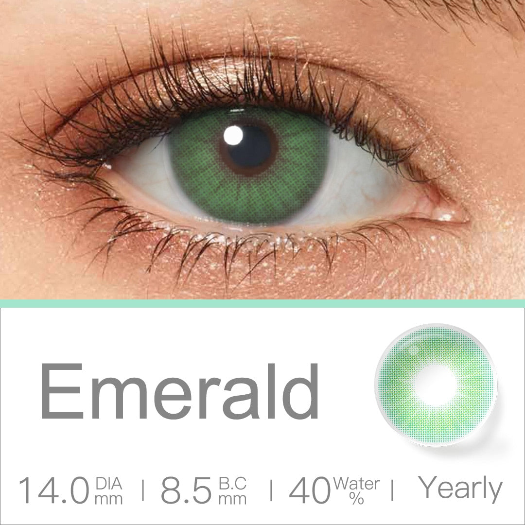 Natural Color Lens Eyes 2pcs Yearly Color Contact Lenses For Eyes Beauty Contact Lenses Eye Cosmetic Color Lens Eyes