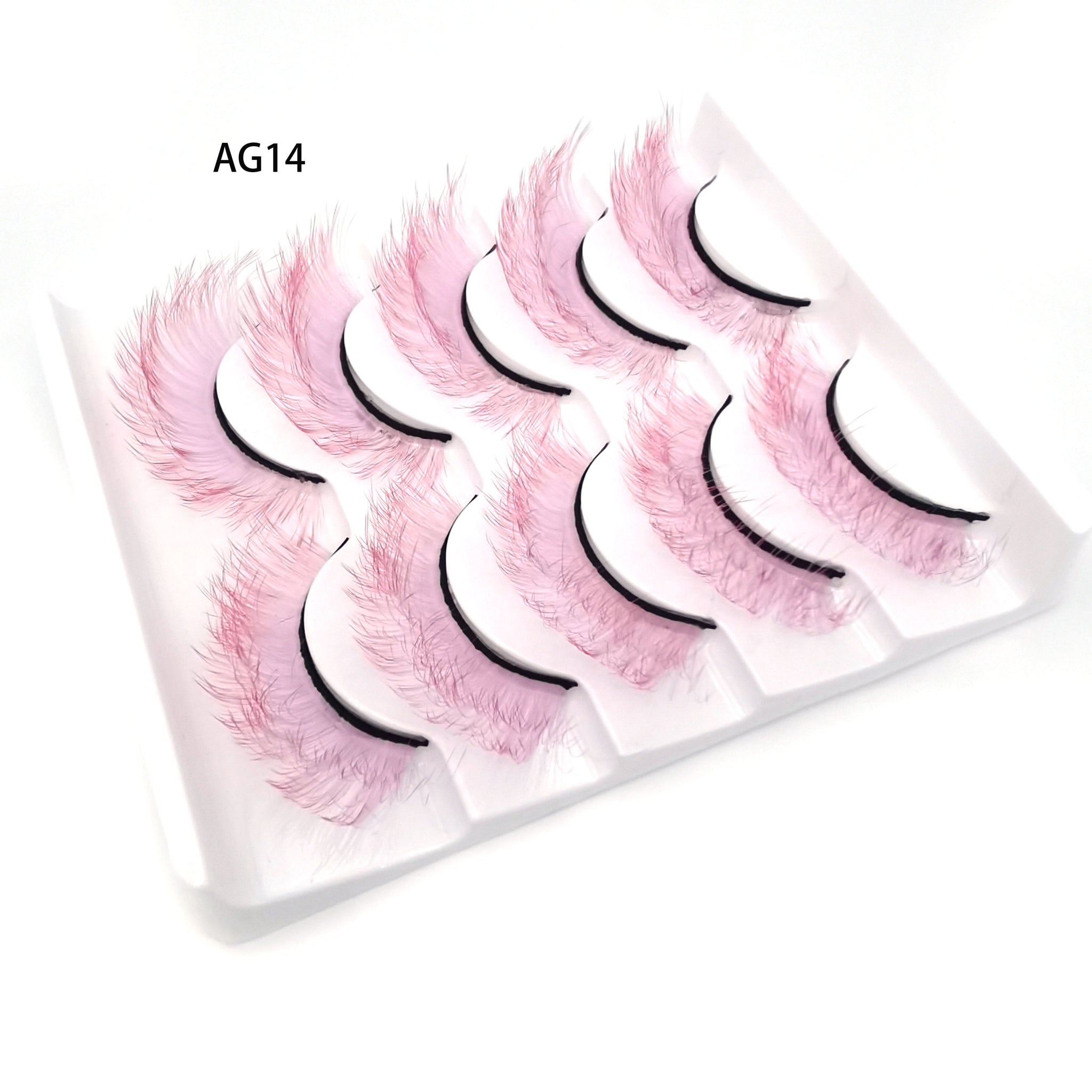 New 5 pairs 3D Mink Eyelashes Colorful 100% Mink Lashes Gradient Pink Blue Red White False Eyelashes Fluffy Soft Cilias Vendor