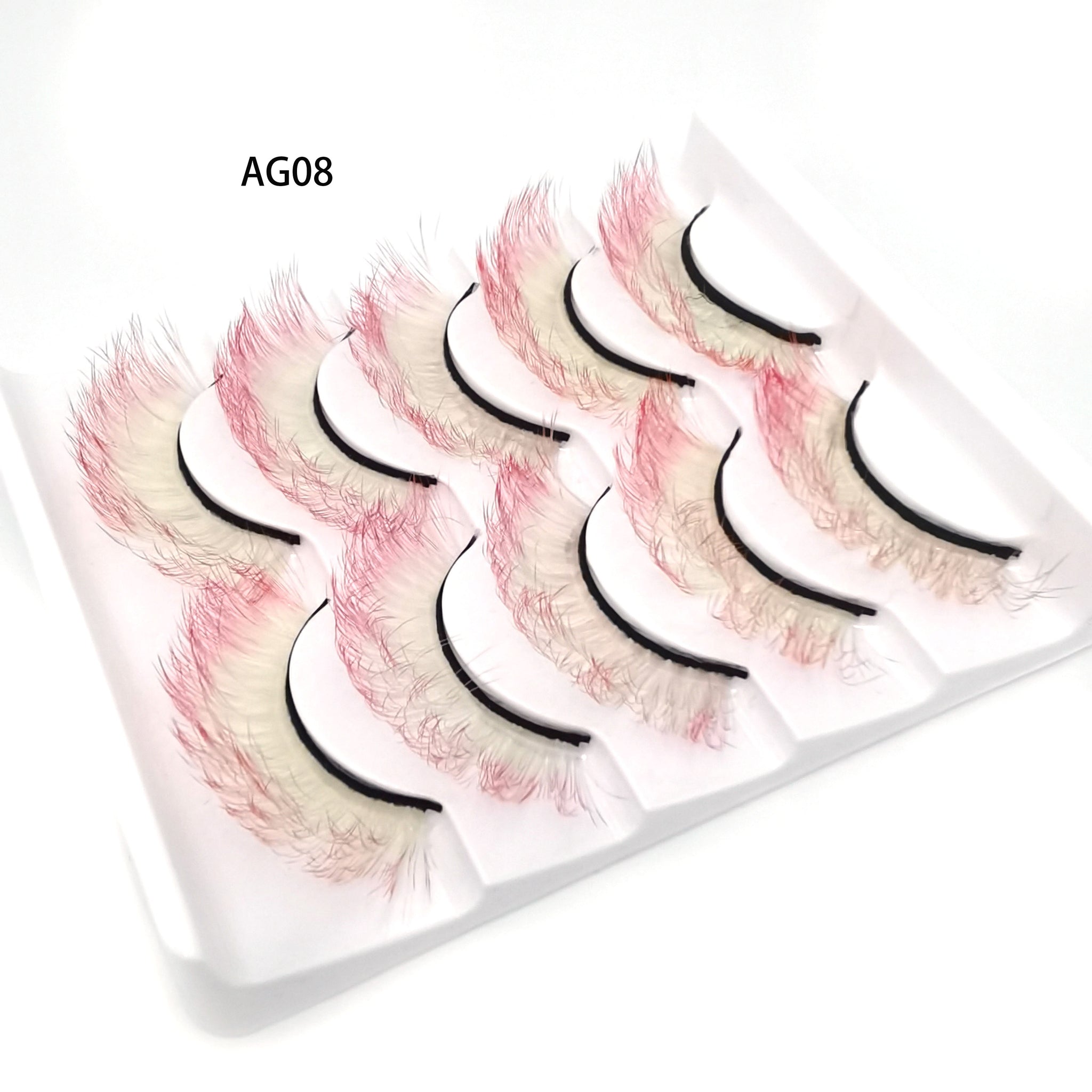 New 5 pairs 3D Mink Eyelashes Colorful 100% Mink Lashes Gradient Pink Blue Red White False Eyelashes Fluffy Soft Cilias Vendor