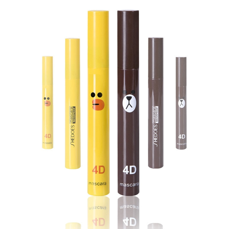 Cute 4D Fiber Mascara Long Black Lash  Eyelash Extension Waterproof  Eye Makeup Lovely Duck Bear Mascara Cosmetics Mascar