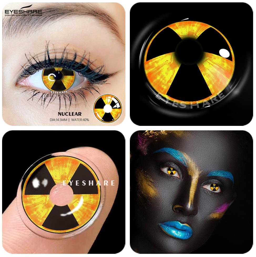 AMARA Color Contact Lenses For Eyes 2pcs Anime Cosplay Colored Lenses Blue Crazy Halloween Lenses Contact Lens Beauty Makeup