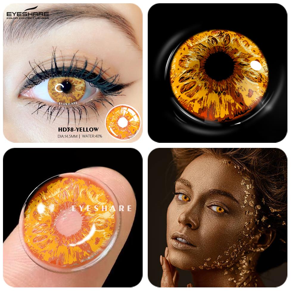 AMARA Color Contact Lenses For Eyes 2pcs Anime Cosplay Colored Lenses Blue Crazy Halloween Lenses Contact Lens Beauty Makeup