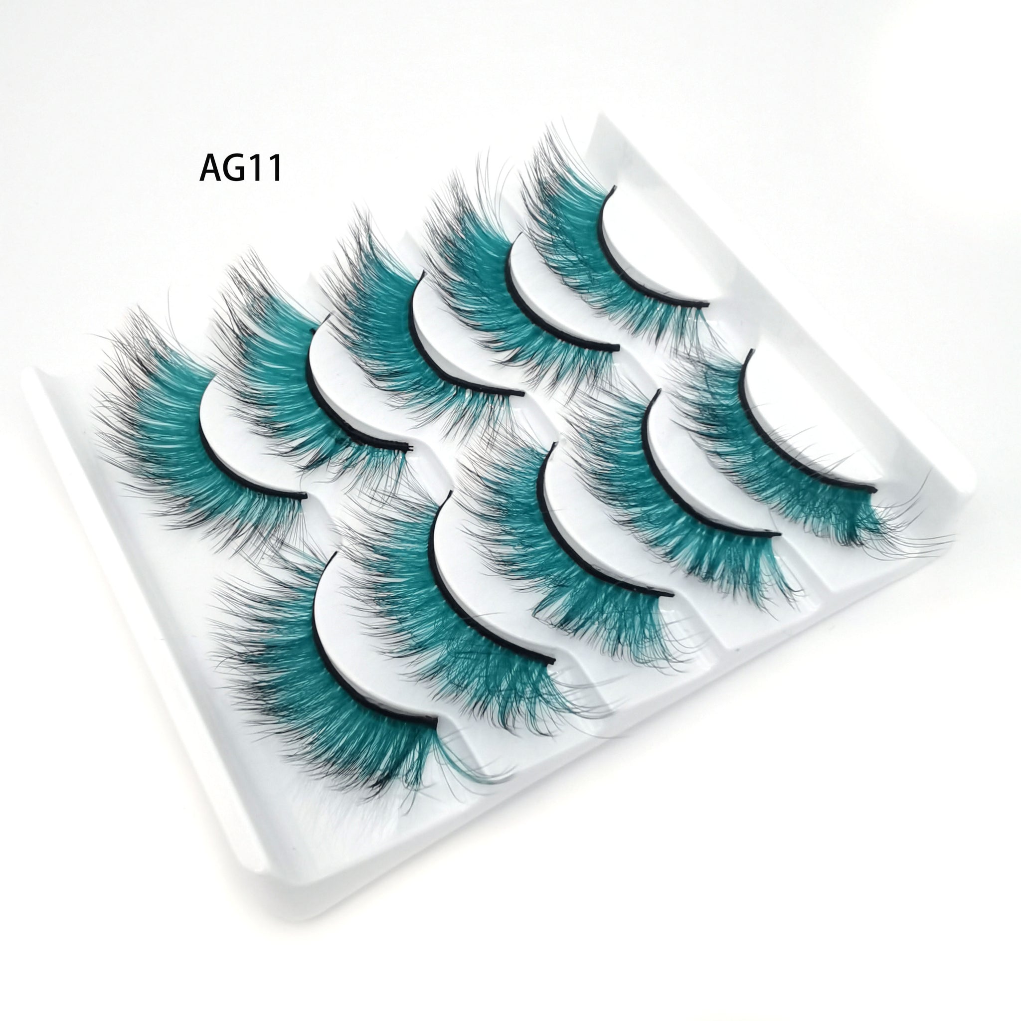 New 5 pairs 3D Mink Eyelashes Colorful 100% Mink Lashes Gradient Pink Blue Red White False Eyelashes Fluffy Soft Cilias Vendor