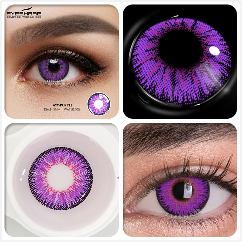 EYESHARE Cosplay Color Contact Lenses 1Pair Anime Halloween Makeup Blue Colorful Contact Lens For Eyes Colored Yearly Contacts