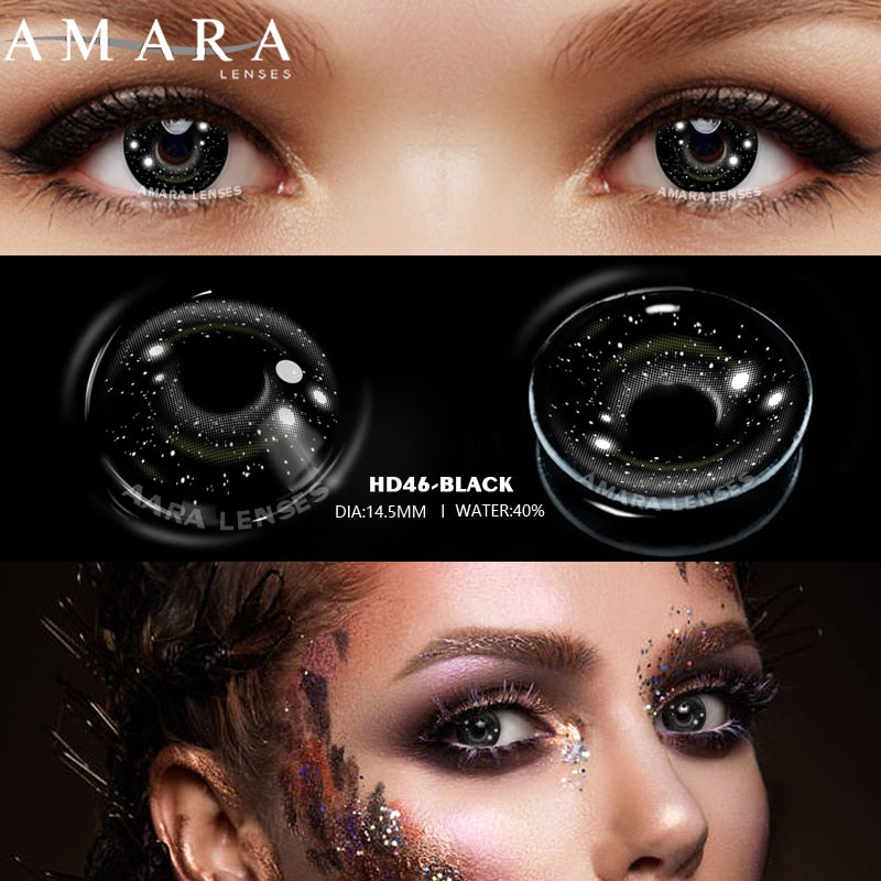 AMARA Anime Cosplay Color Contact Lenses For Eyes 2pcs Colored Lenses Blue Purple Halloween Lenses Beauty Makeup Contact Lens