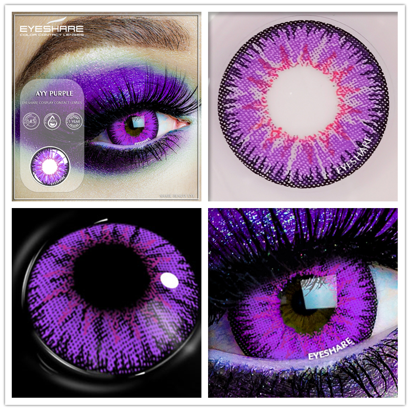 EYESHARE 2pcs Colored Contact Lenses For Eyes Cosplay Colored Lenses Blue Contact Lens Yearly Beautiful Pupil Eyes Contact Lens