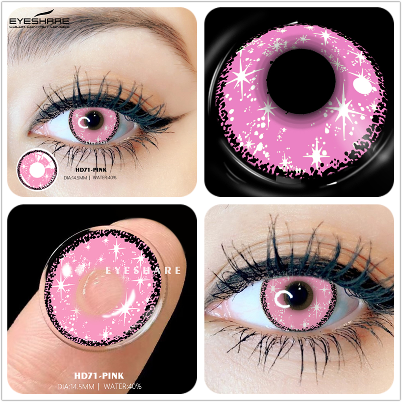 EYESHARE Cosplay Color Contact Lenses 1Pair Anime Halloween Makeup Blue Colorful Contact Lens For Eyes Colored Yearly Contacts